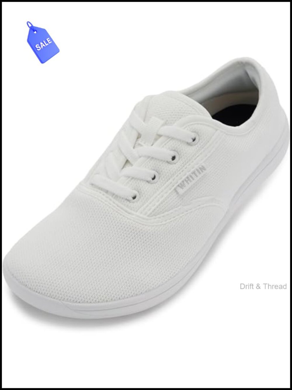 Wide Toe Box Barefoot Minimalist Sneakers Lace-Up Athletic Shoes